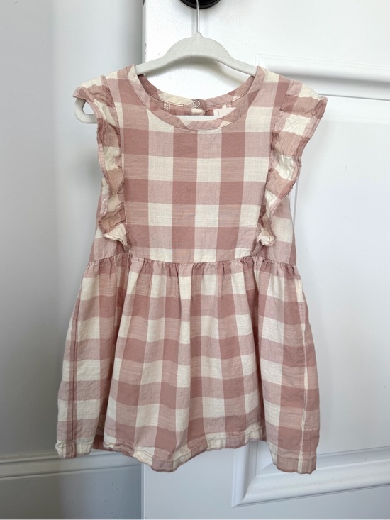 Pehr Other - Pehr Pink Check Ruffle Sleeve Dress, size 2T
